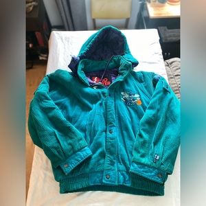 Vintage Charlotte Hornets Pro Player Courderoy Coat